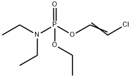 N,N-ジエチルホスホルアミド酸エチル2-クロロエテニル 化学構造式