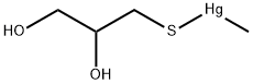 3-メチルメルクリオ(II)チオ-1,2-プロパンジオール 化学構造式