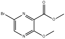 6-溴-3-甲氧基吡嗪-2-甲酸 甲酯, 259794-06-4, 结构式