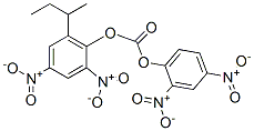 炭酸2,4-ジニトロフェニル2,4-ジニトロ-6-(1-メチルプロピル)フェニル 化学構造式