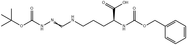 N5-[[[(1,1-ジメチルエトキシ)カルボニル]アミノ](イミノ)メチル]-N2-[(ベンジルオキシ)カルボニル]-L-オルニチン 化学構造式