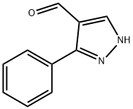 3-苯基-1H-吡唑-4-甲醛, 26033-20-5, 结构式
