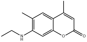 7-(エチルアミノ)-4,6-ジメチル-2H-1-ベンゾピラン-2-オン 化学構造式