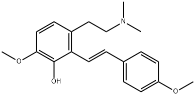 3-[2-(Dimethylamino)ethyl]-6-methoxy-2-[(E)-2-(4-methoxyphenyl)ethenyl]phenol Structure