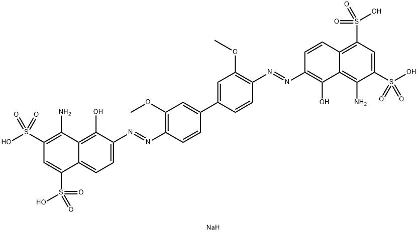 Tetranatrium-6,6'-[(3,3'-dimethoxy[1,1'-biphenyl]-4,4'-diyl)bis(azo)]bis[4-amino-5-hydroxynaphthalin-1,3-disulfonat]