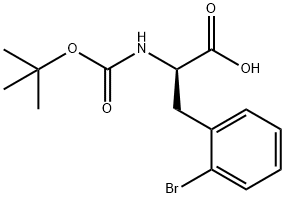 Boc-D-2-溴苯丙氨酸 结构式