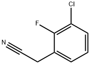 3-氯-2-氟苯乙腈 结构式
