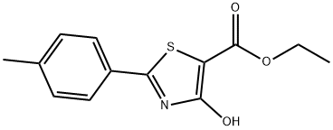 4-ヒドロキシ-2-(4-メチルフェニル)-1,3-チアゾール-5-カルボン酸エチル 化学構造式