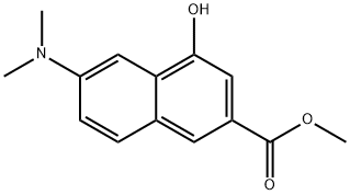 6-(二甲基氨基)-4-羟基-2-萘甲酸甲酯, 263026-75-1, 结构式