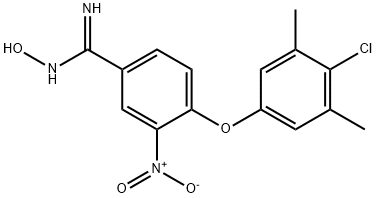 4-(4-CHLORO-3,5-DIMETHYLPHENOXY)-N'-HYDROXY-3-NITROBENZENECARBOXIMIDAMIDE Struktur