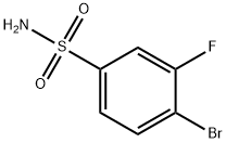 4-溴-3-氟苯磺酰胺 结构式