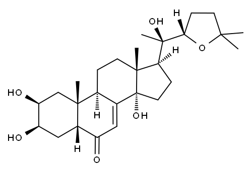 22,25-Epoxy-2,3,14,20-tetrahydroxycholest-7-en-6-one Structure