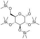 alpha-D-Glucopyranoside, methyl 2,3,4,6-tetrakis-O-(trimethylsilyl)- Struktur
