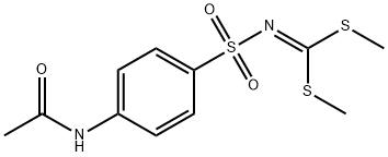 S,S'-DIMETHYLN-(N-ACETYLSULFANILYL)DITHIOCARBONIMIDATE Struktur