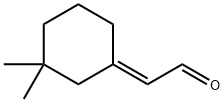 1-[(E)-ホルミルメチレン]-3,3-ジメチルシクロヘキサン 化学構造式