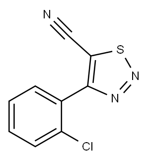 4-(2-Chlorophenyl)-1,2,3-thiadiazole-5-carbonitrile Structure