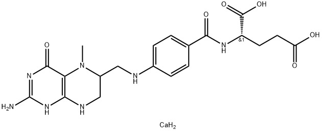 5-甲基四氢叶酸钙 结构式