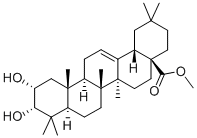 2α,3α-Dihydroxyolean-12-en-28-oic acid methyl ester Structure