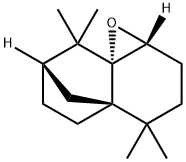 (2S,3aR)-2,3,3a,4,5,6,7,7a-オクタヒドロ-1,1,5,5-テトラメチル-7α,7aα-エポキシ-2β,3aβ-エタノ-1H-インデン 化学構造式