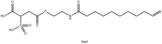disodium 4-[2-[(1-oxoundec-10-enyl)amino]ethyl] 2-sulphonatosuccinate Structure