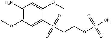 2-[(4-アミノ-2,5-ジメトキシフェニル)スルホニル]エタノール水素スルファート 化学構造式