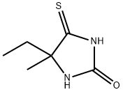 4-エチル-4-メチル-5-チオキソイミダゾリジン-2-オン 化学構造式
