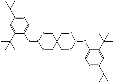 3,9-ビス(2,4-ジ-tert-ブチルフェノキシ)-2,4,8,10-テトラオキサ-3,9-ジホスファスピロ[5.5]ウンデカン 化学構造式