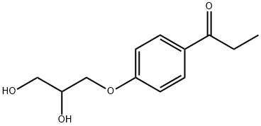 エチル[4-(2,3-ジヒドロキシプロポキシ)フェニル]ケトン 化学構造式