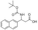 BOC-3-氨基-3-(2-萘基)丙酸 结构式