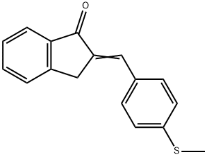2-{(Z)-[4-(methylsulfanyl)phenyl]methylidene}-1H-inden-1(3H)-one Structure