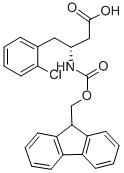 FMOC-(R)-3-AMINO-4-(2-CHLORO-PHENYL)-BUTYRIC ACID Struktur
