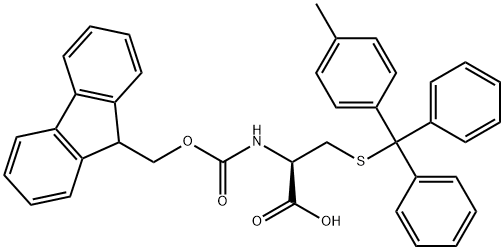 FMOC-半胱氨酸(MTT)-OH 结构式