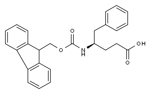 (R)-4-(FMOC-AMINO)-5-PHENYLPENTANOIC ACI Structure