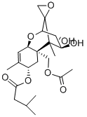 12,13-エポキシトリコテカ-9-エン-3α,4β,8α,15-テトラオール15-アセタート8-イソバレラート 化学構造式