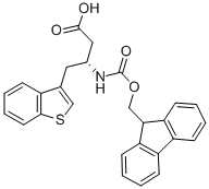 FMOC-D-Β-3-氨基-4-(3-苯并噻吩基)-丁酸 结构式