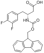 FMOC-(R)-3-氨基-4-(3,4-二氟苯基)丁酸, 269396-60-3, 结构式