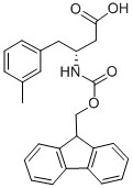 (R)-N-芴甲氧羰基-3-氨基-4-(3-甲基苯基)丁酸 结构式