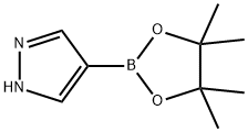 4-(4,4,5,5-テトラメチル-1,3,2-ジオキサボロラン-2-イル)ピラゾール 化学構造式