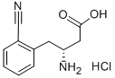 (R)-3-AMINO-4-(2-CYANOPHENYL)BUTANOIC ACID HYDROCHLORIDE Structure