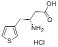(R)-3-アミノ-4-(3-チエニル)ブタン酸塩酸塩 化学構造式