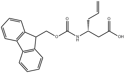 FMOC-(R)-3-氨基-5-己烯酸 结构式