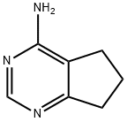 6,7-ジヒドロ-5H-シクロペンタ[D]ピリミジン-4-アミン 化学構造式