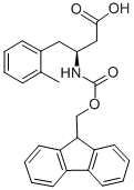 (S)-N-芴甲氧羰基-3-氨基-4-(2-甲基苯基)丁酸 结构式