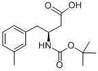 (S)-N-叔丁氧羰基-3-氨基-4-(3-甲基苯基)丁酸, 270062-93-6, 结构式