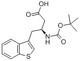 N-叔丁氧羰基-(S)-3-氨基-4-(3-苯并噻吩基)丁酸 结构式