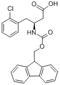 FMOC-(S)-3-氨基-4-(2-氯苯基)-丁酸 结构式
