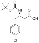 BOC-(S)-3-氨基-4-(4-氯苯基)-丁酸 结构式
