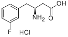 (S)-3-氨基-4-(3-氟苯基)-丁酸盐酸盐, 270596-50-4, 结构式
