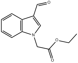 (3-甲酰基-1H-吲哚-1-基)乙酸乙酯, 27065-94-7, 结构式