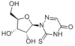 2-β-D-リボフラノシル-3-チオキソ-2,3-ジヒドロ-1,2,4-トリアジン-5(4H)-オン 化学構造式
